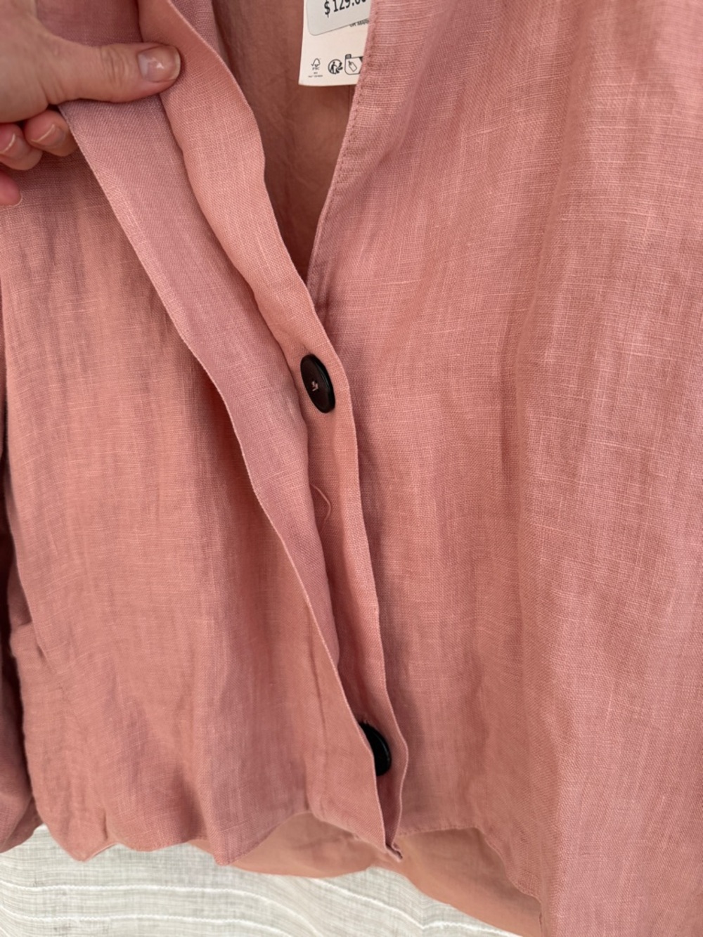 Women’s Lightweight Dust Pink Oversided Bomber - Picture 13 of 15